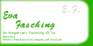 eva fasching business card